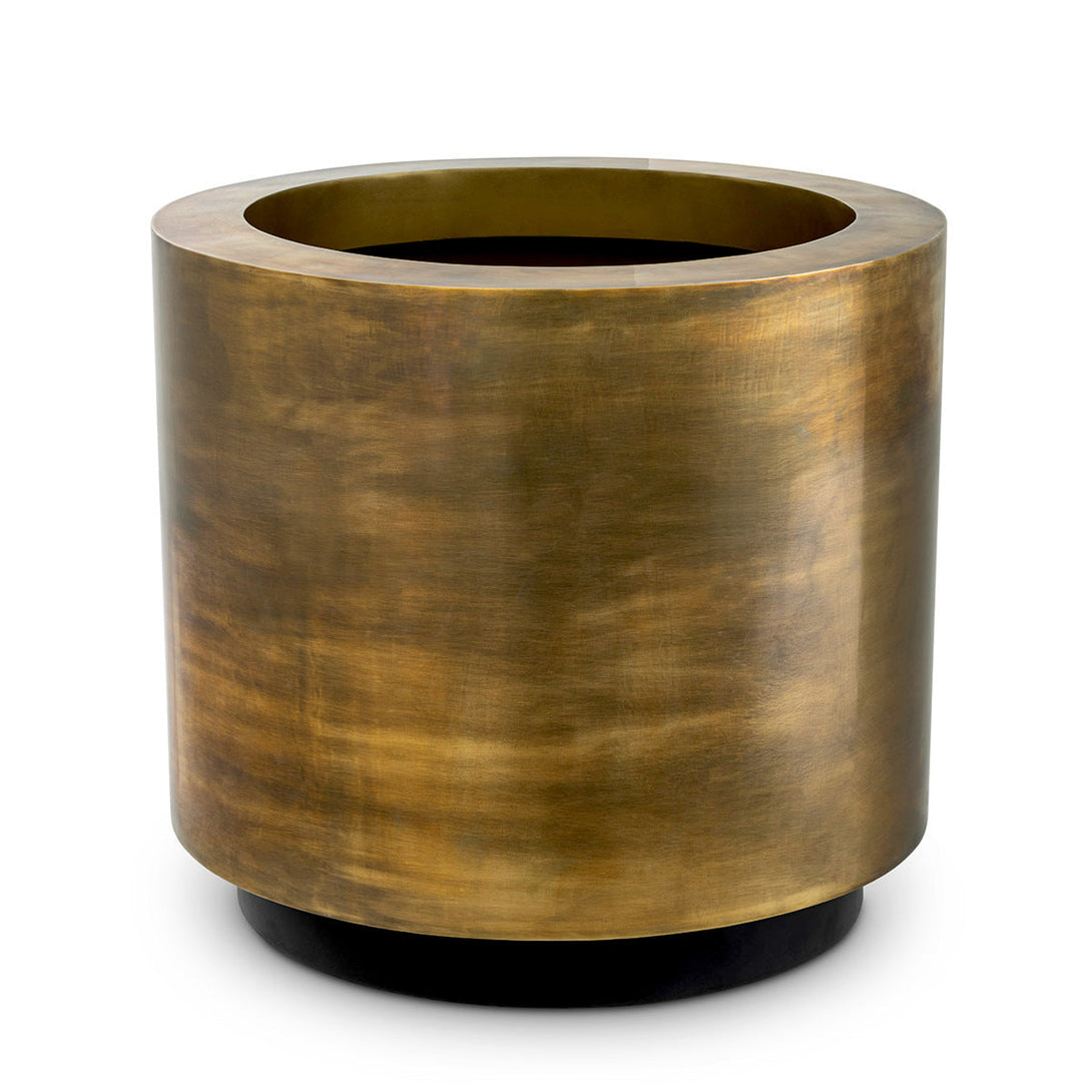 Planter Jasper Round S Vintage Brass Finish Accessories Eichholtz