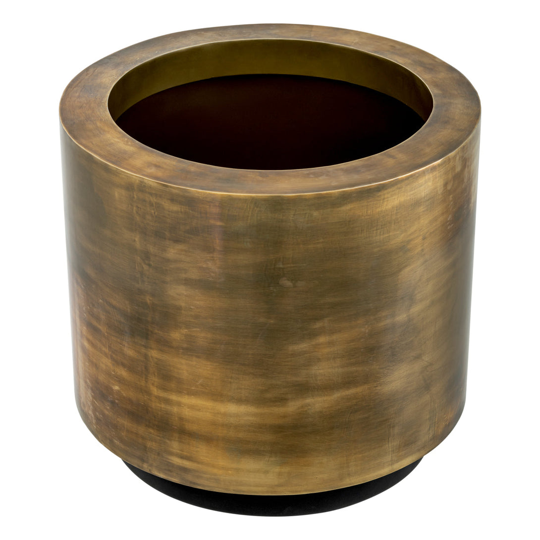 Planter Jasper Round S Vintage Brass Finish Accessories Eichholtz