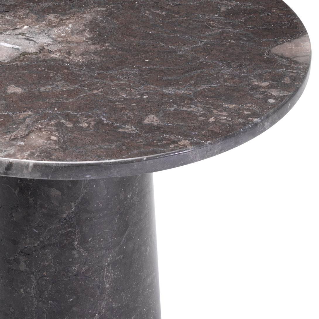Side Table Terry Grey Marble Furniture Eichholtz