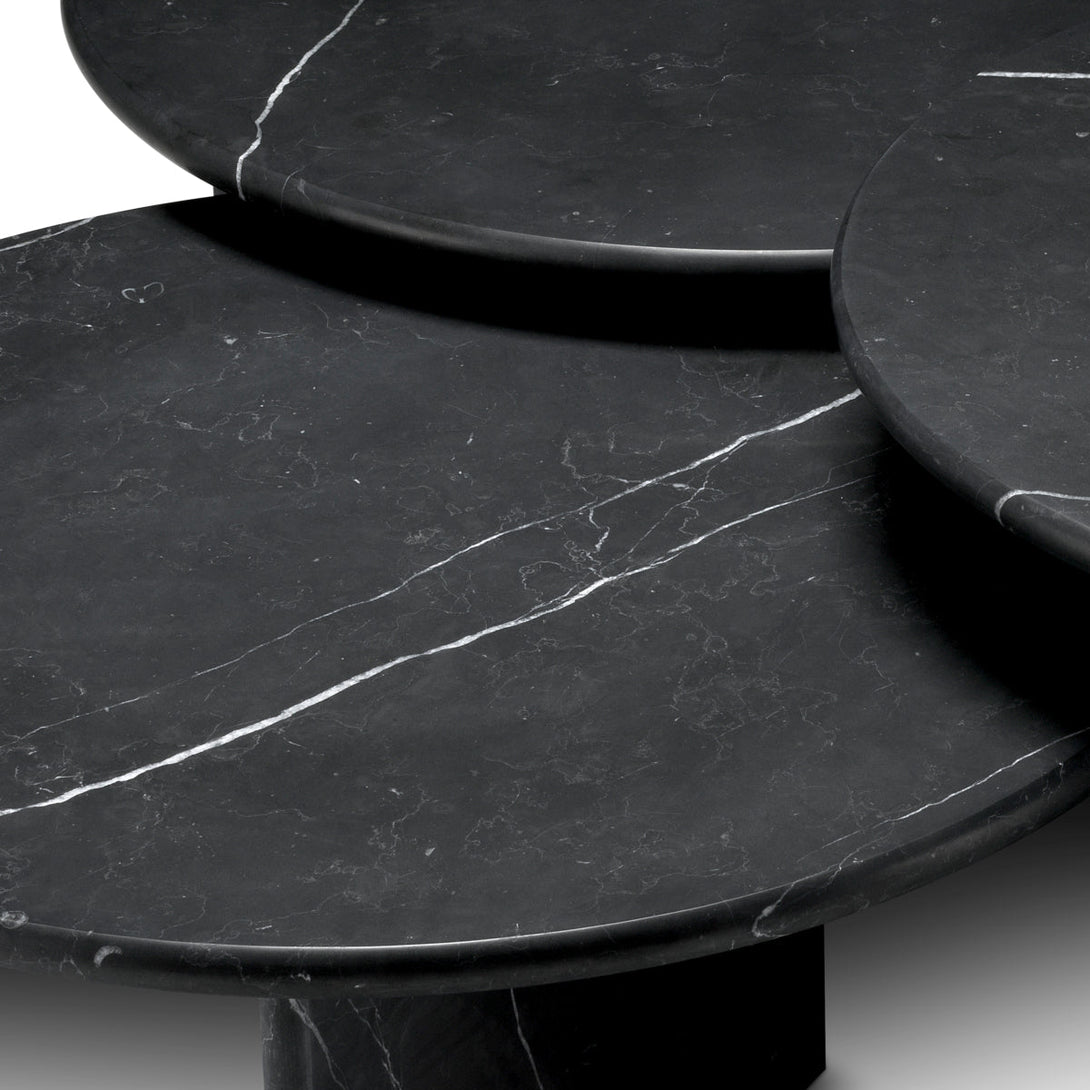 Coffee Table Naples Set Of 3 Honed Black Marble Furniture Eichholtz