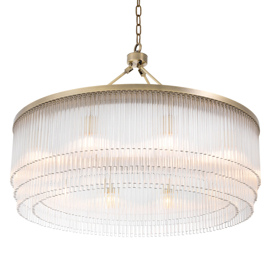 Chandelier Hector L Light Brushed Brass Finish Lighting Eichholtz
