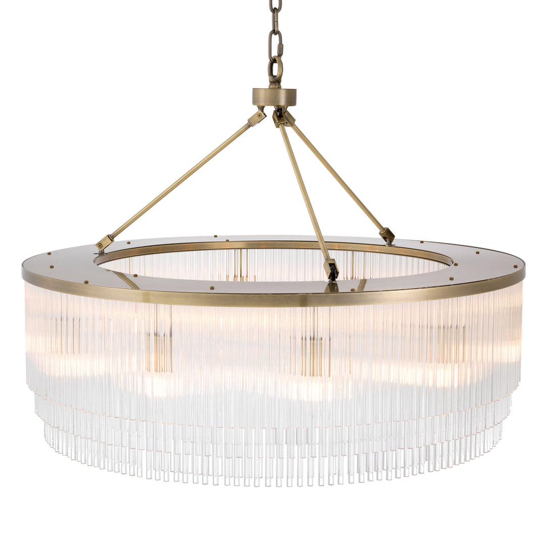 Chandelier Hector L Light Brushed Brass Finish Lighting Eichholtz