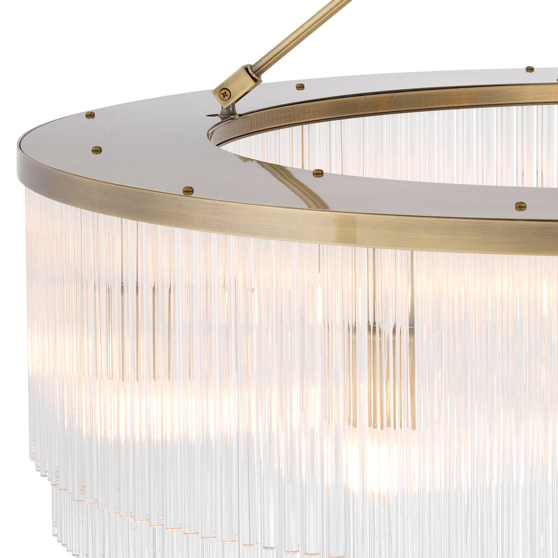 Chandelier Hector L Light Brushed Brass Finish Lighting Eichholtz