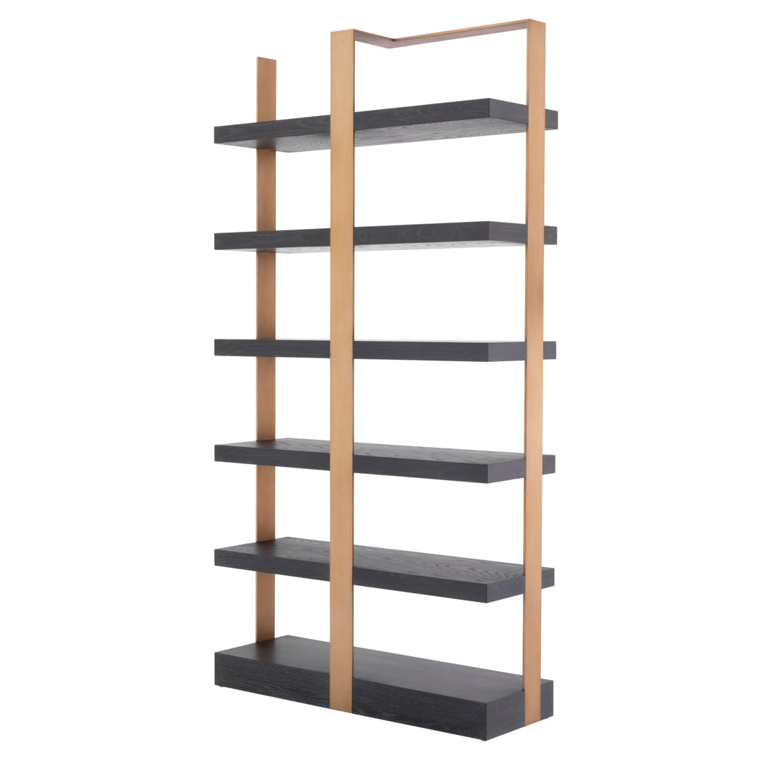 Cabinet Geo Charcoal Grey Crown Oak Brushed Brass Finish Furniture Eichholtz