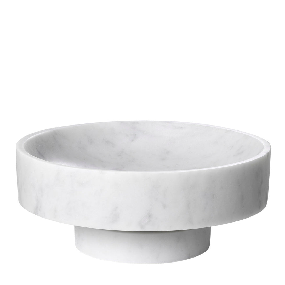 Bowl Santiago Carrara White Marble Accessories Eichholtz