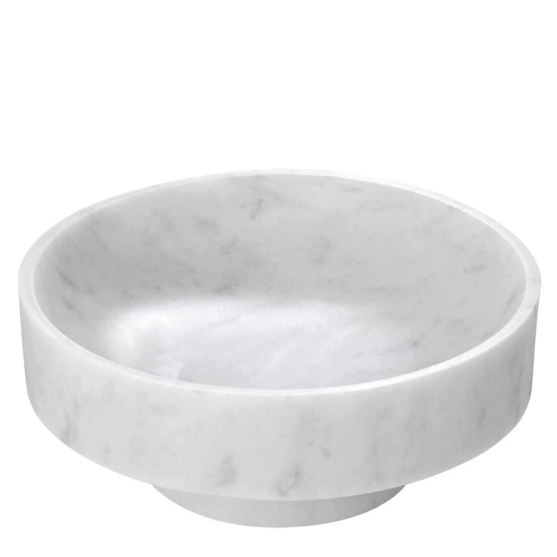Bowl Santiago Carrara White Marble Accessories Eichholtz
