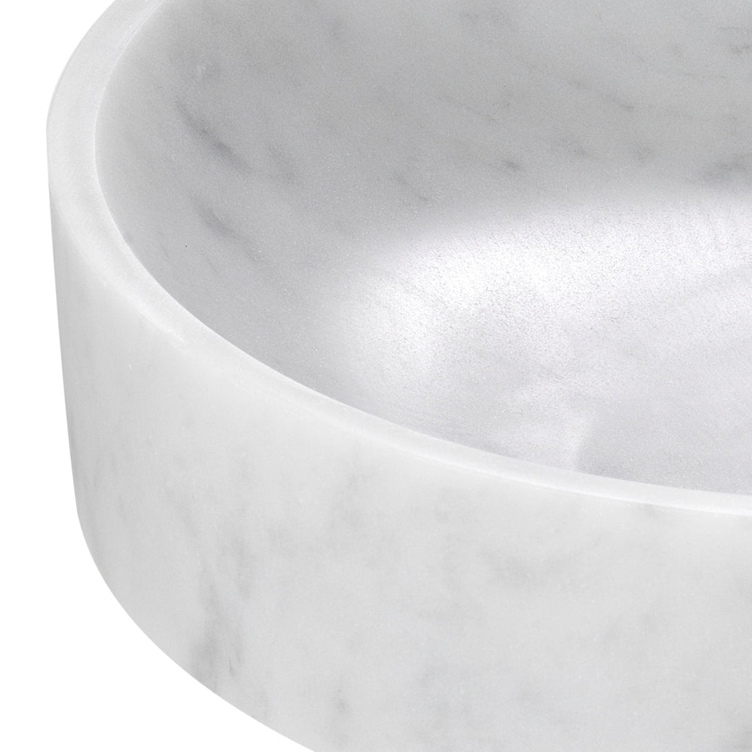 Bowl Santiago Carrara White Marble Accessories Eichholtz