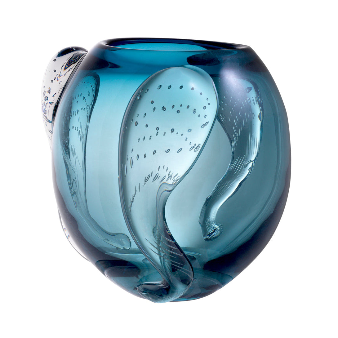 Vase Sianluca L Hand Blown Blue Colour Accessories Eichholtz