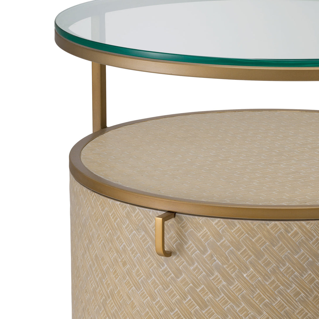 Nightstand Napa Valley Woven Washed Oak Veneer Furniture Eichholtz