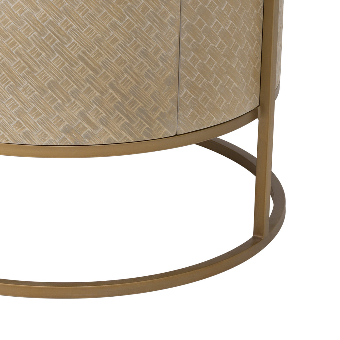 Nightstand Napa Valley Woven Washed Oak Veneer Furniture Eichholtz