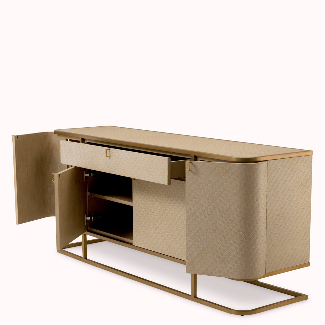Dresser Napa Valley Woven Washed Oak Veneer Furniture Eichholtz