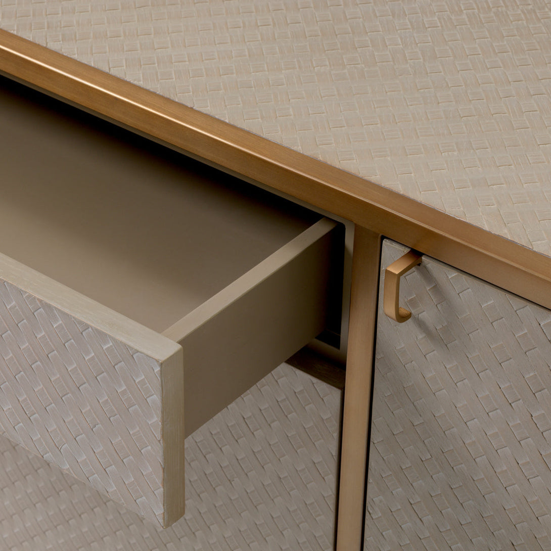 Dresser Napa Valley Woven Washed Oak Veneer Furniture Eichholtz