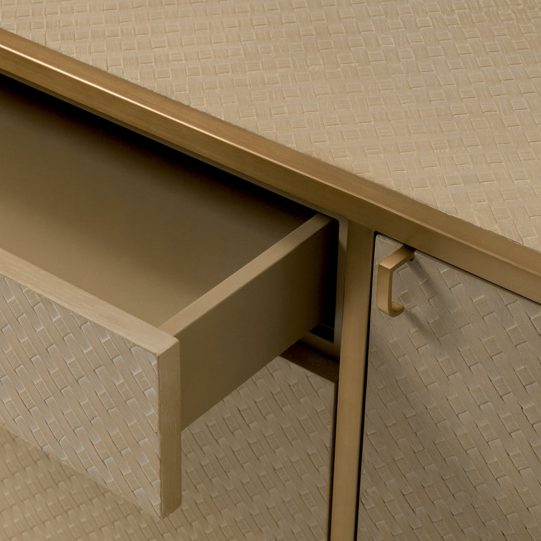 Dresser Napa Valley Woven Washed Oak Veneer Furniture Eichholtz