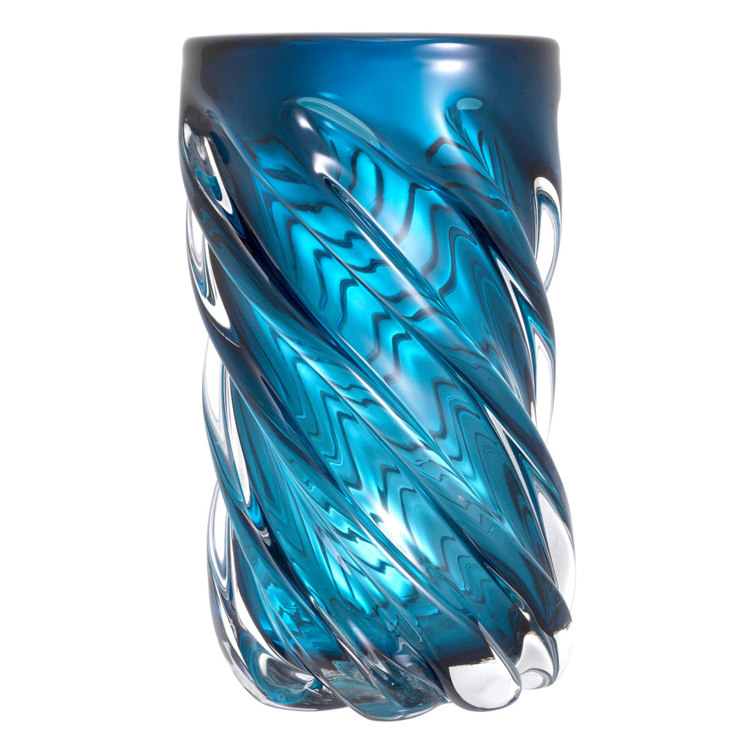 Vase Angelito L Hand Blown Blue Colour Accessories Eichholtz