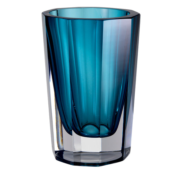 Vase Chavez L Hand Cut Blue Colour Accessories Eichholtz