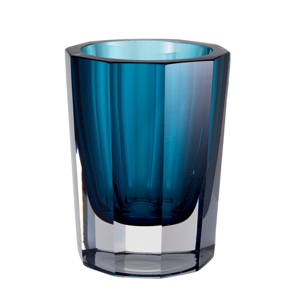 Vase Chavez S Hand Cut Blue Colour Accessories Eichholtz