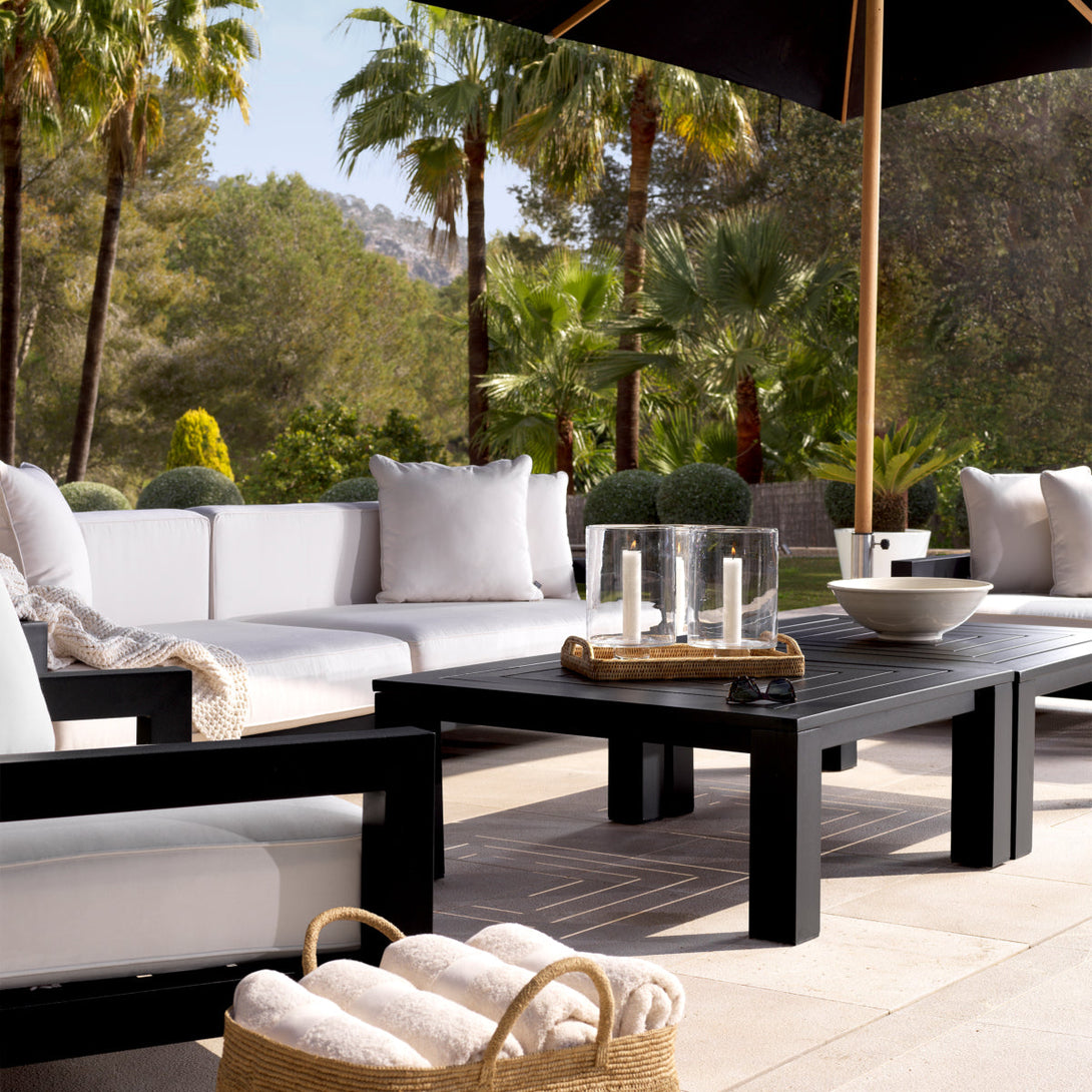 Outdoor Coffee Table Vistamar Black Finish Outdoor Eichholtz
