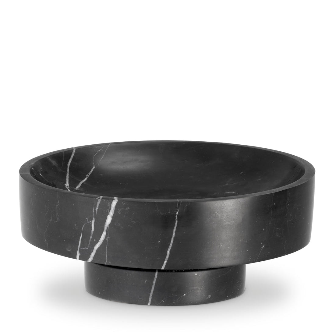 Bowl Santiago Honed Black Marble Accessories Eichholtz