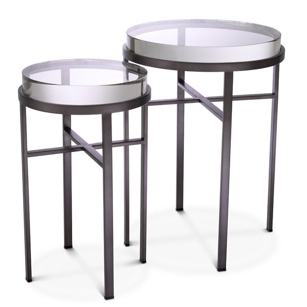 Side Table Hoxton Set Of 2 Bronze Finish Furniture Eichholtz