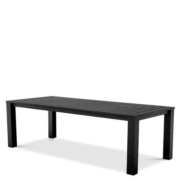 Outdoor Dining Table Vistamar Black Finish Outdoor Eichholtz