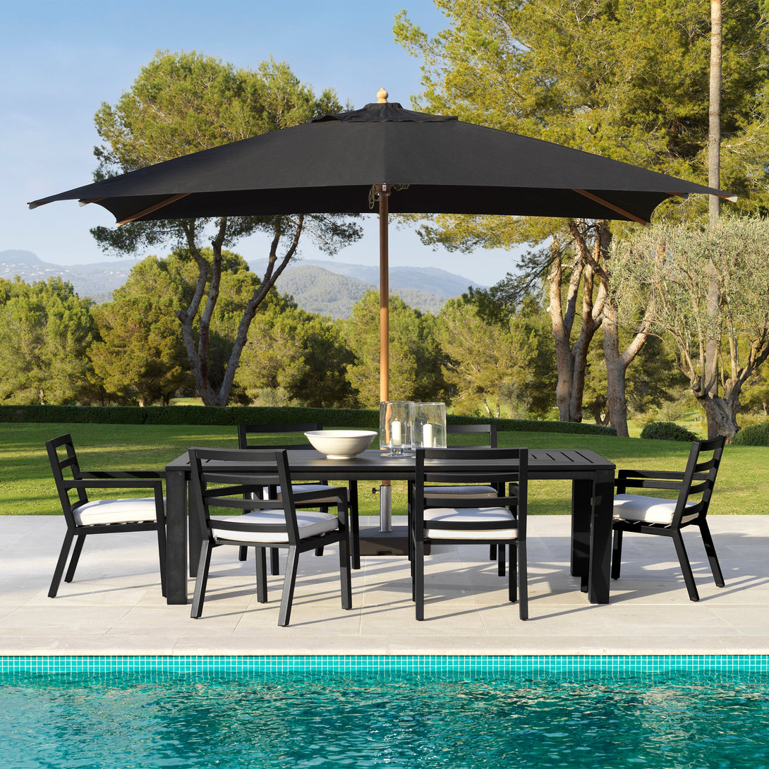 Outdoor Dining Table Vistamar Black Finish Outdoor Eichholtz