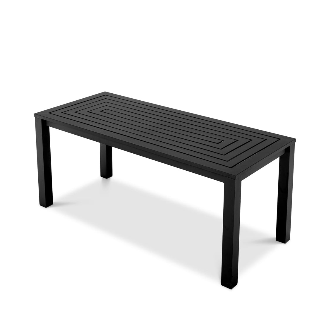 Outdoor Dining Table Vistamar Black Finish Outdoor Eichholtz