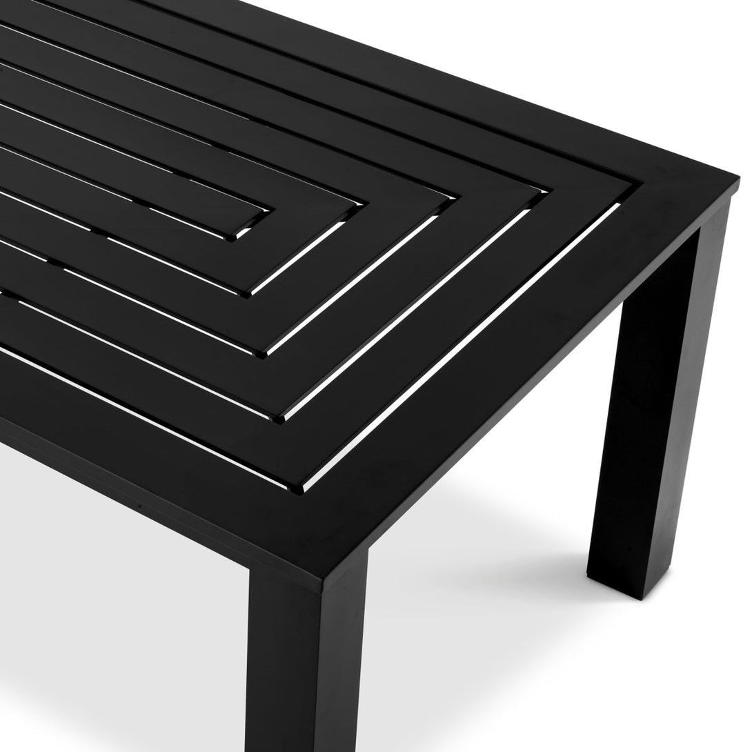 Outdoor Dining Table Vistamar Black Finish Outdoor Eichholtz