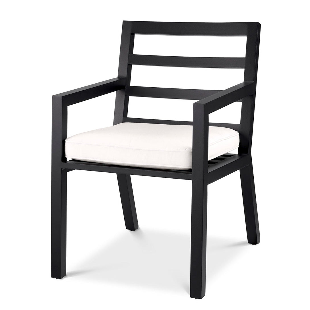 Outdoor Dining Chair Delta Black Finish Furniture Eichholtz