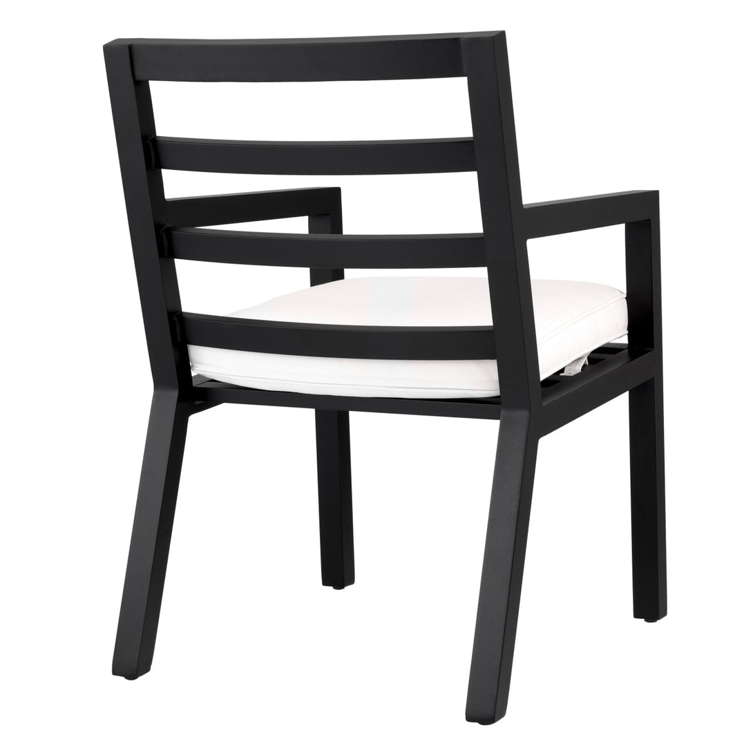 Outdoor Dining Chair Delta Black Finish Furniture Eichholtz