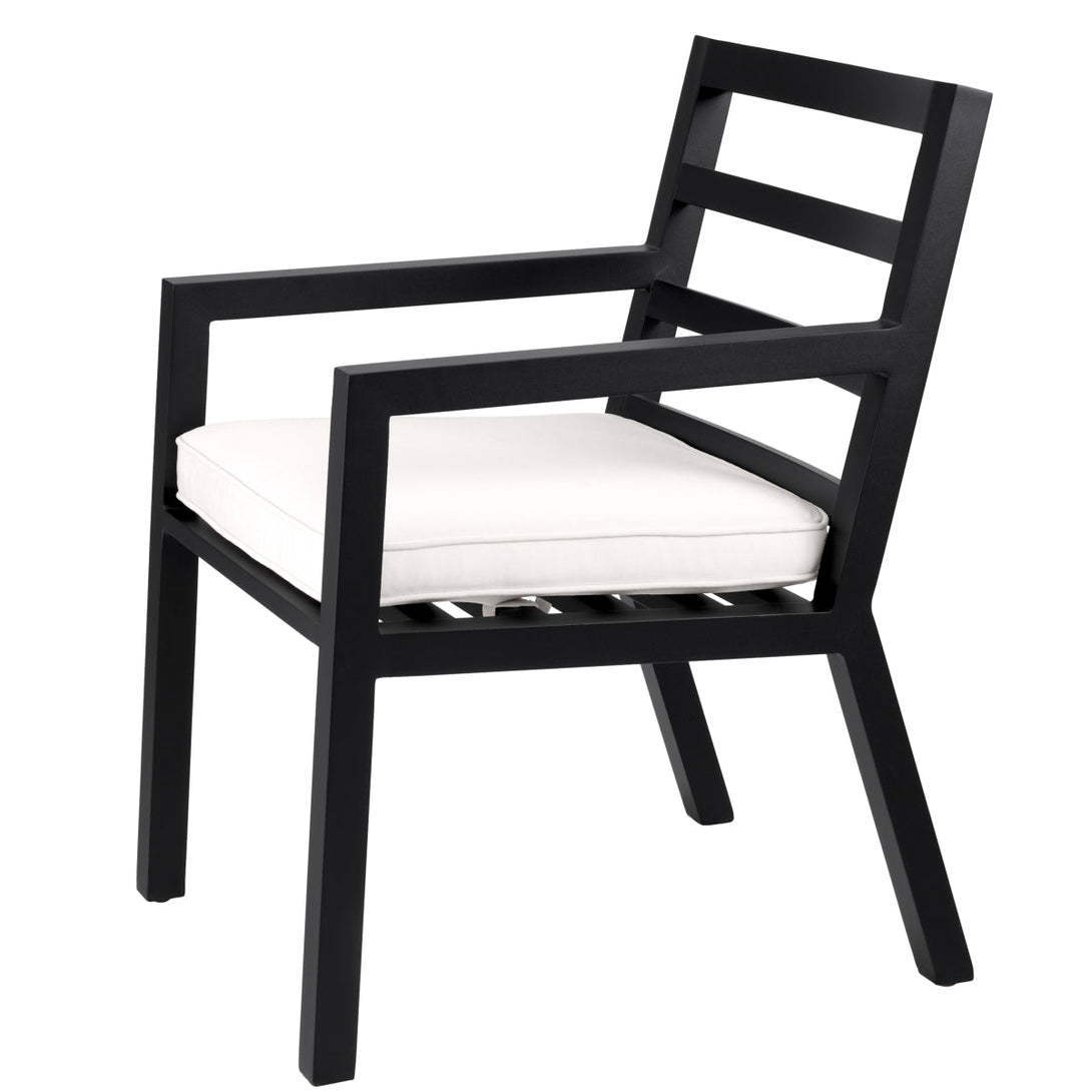 Outdoor Dining Chair Delta Black Finish Furniture Eichholtz
