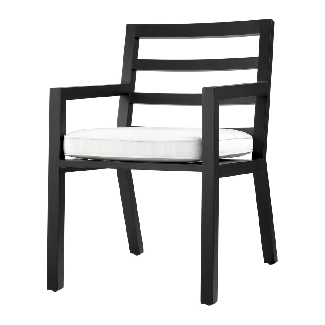 Outdoor Dining Chair Delta Black Finish Furniture Eichholtz