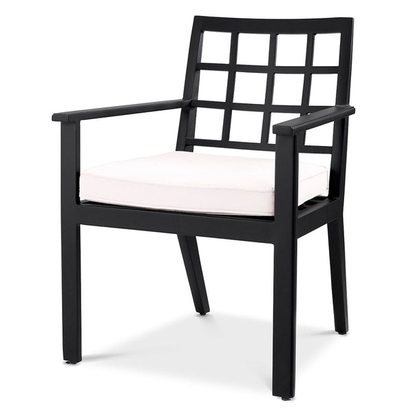 Outdoor Dining Chair Cap-Ferrat Black Finish Furniture Eichholtz