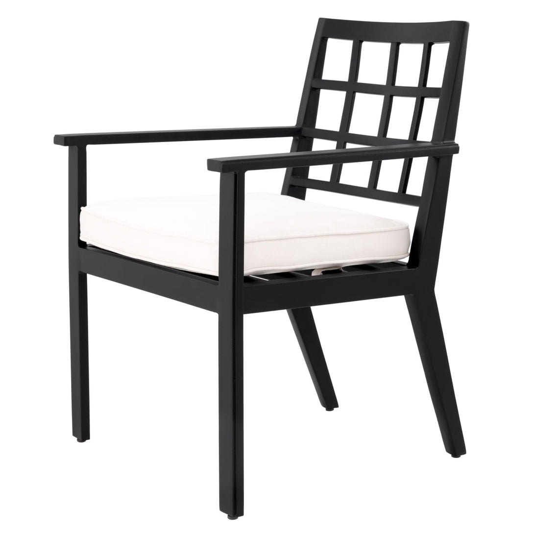 Outdoor Dining Chair Cap-Ferrat Black Finish Furniture Eichholtz