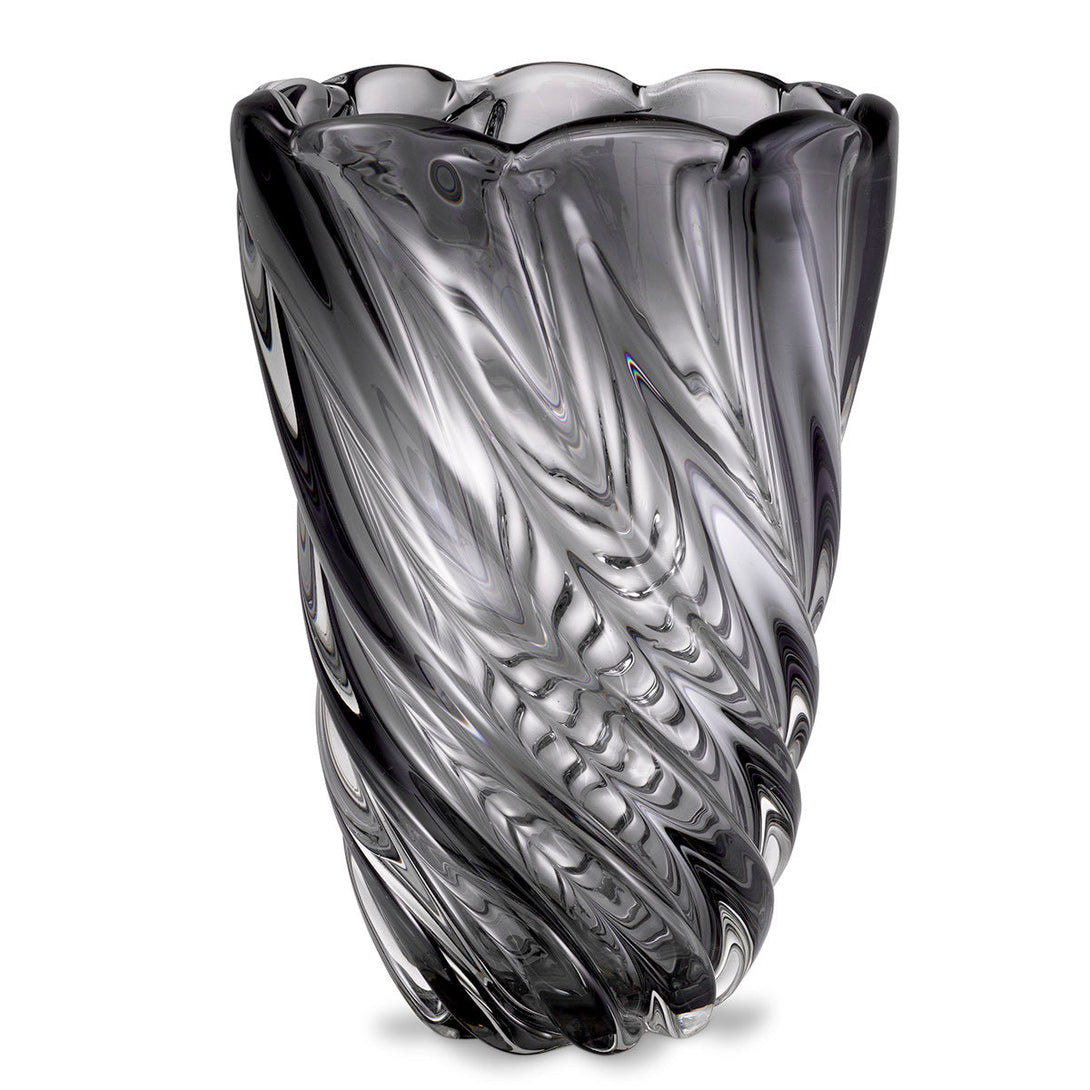 Vase Contessa L Hand Blown Grey Colour Accessories Eichholtz