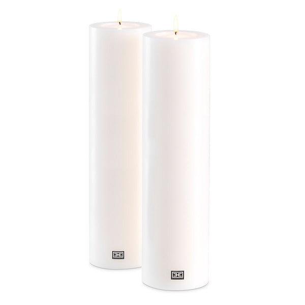 Artificial Candle ø 12 x H. 45 cm set of 2 Accessories Eichholtz