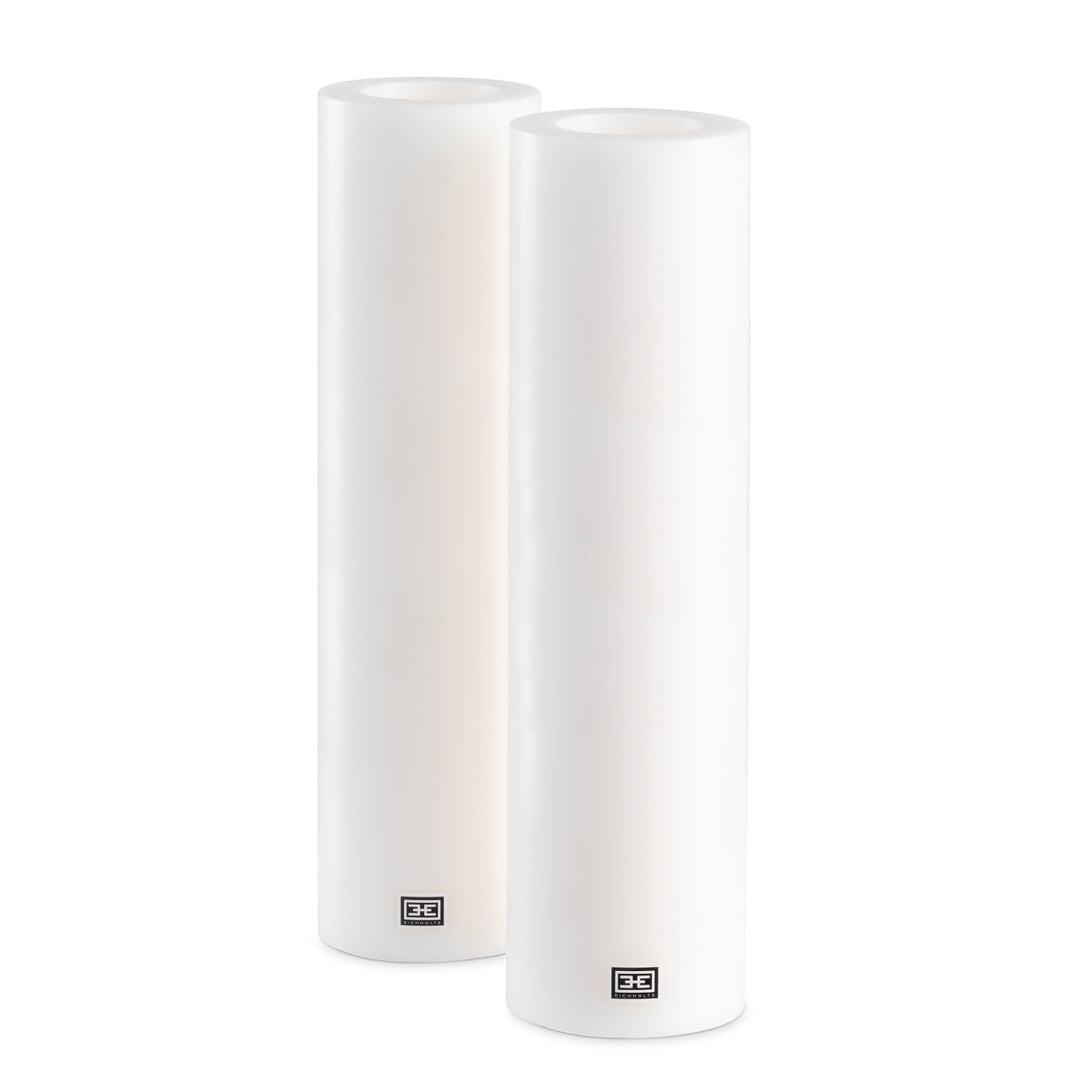 Artificial Candle ø 12 x H. 45 cm set of 2 Accessories Eichholtz