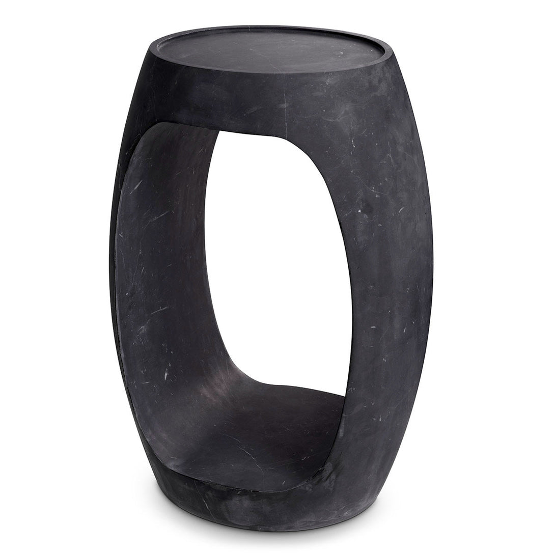 Side Table Clipper High Honed Black Marble Furniture Eichholtz