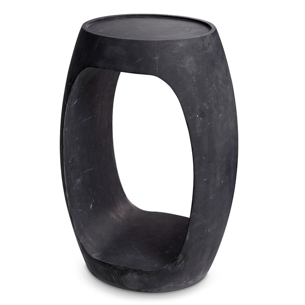 Side Table Clipper High Honed Black Marble Furniture Eichholtz