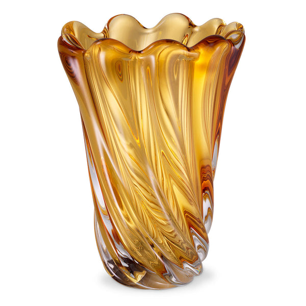 Vase Contessa L Hand Blown Yellow Colour Accessories Eichholtz