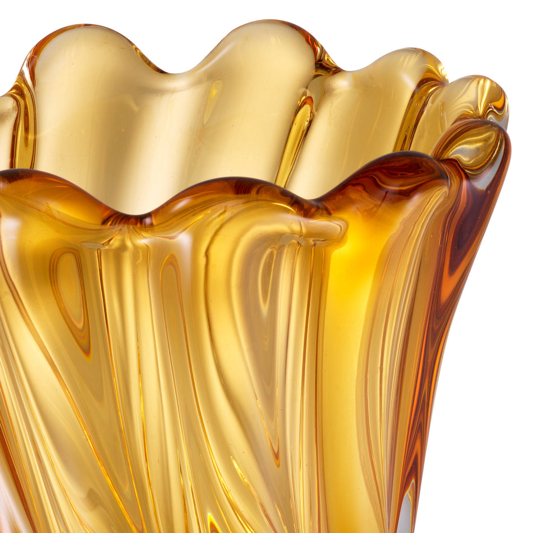 Vase Contessa L Hand Blown Yellow Colour Accessories Eichholtz