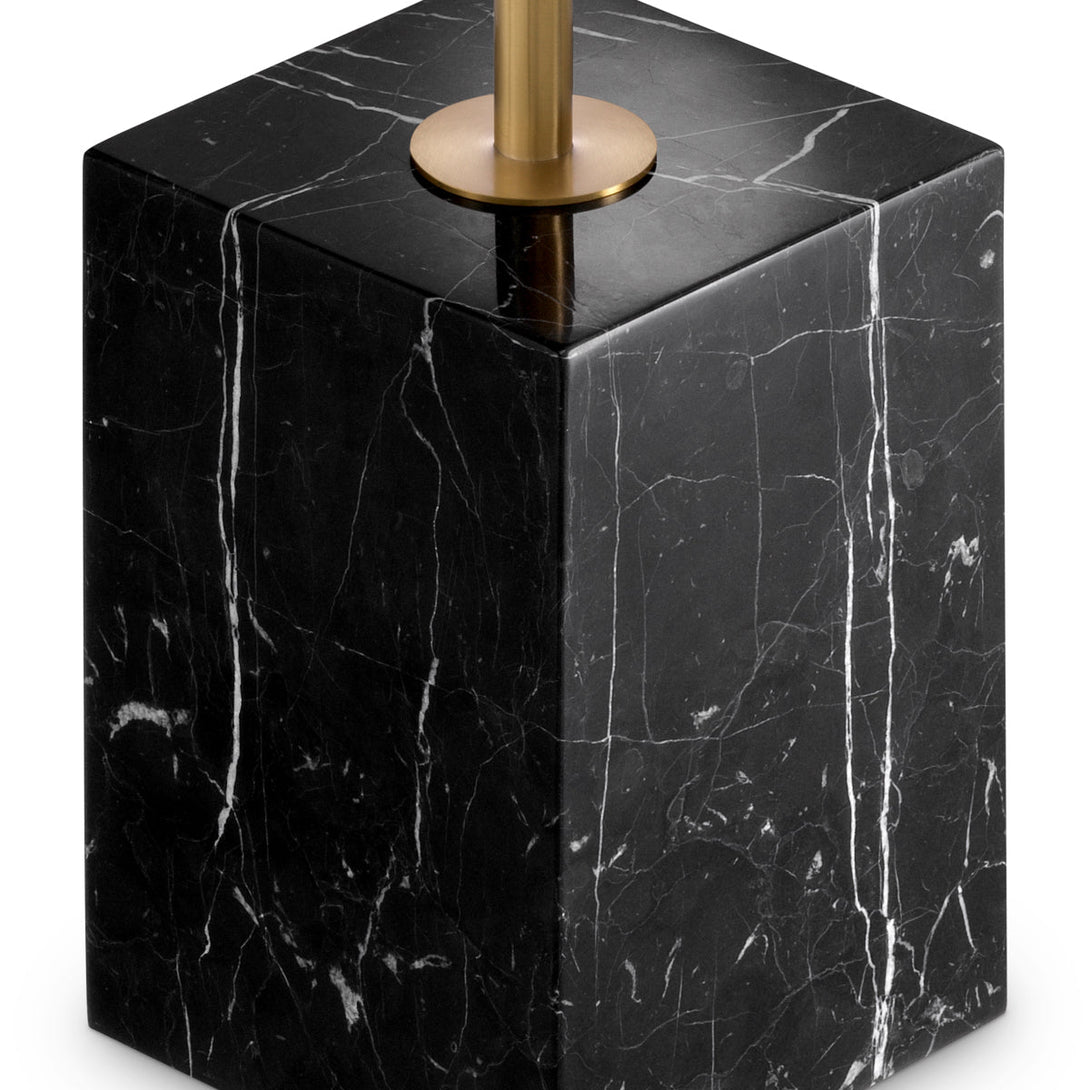Side Table Cole Brushed Brass Black Marble Furniture Eichholtz
