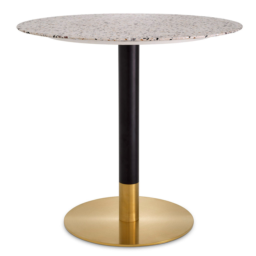 Dining Table Trevor Black Brushed Terrazzo Top Furniture Eichholtz