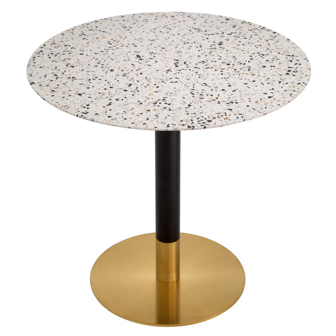 Dining Table Trevor Black Brushed Terrazzo Top Furniture Eichholtz