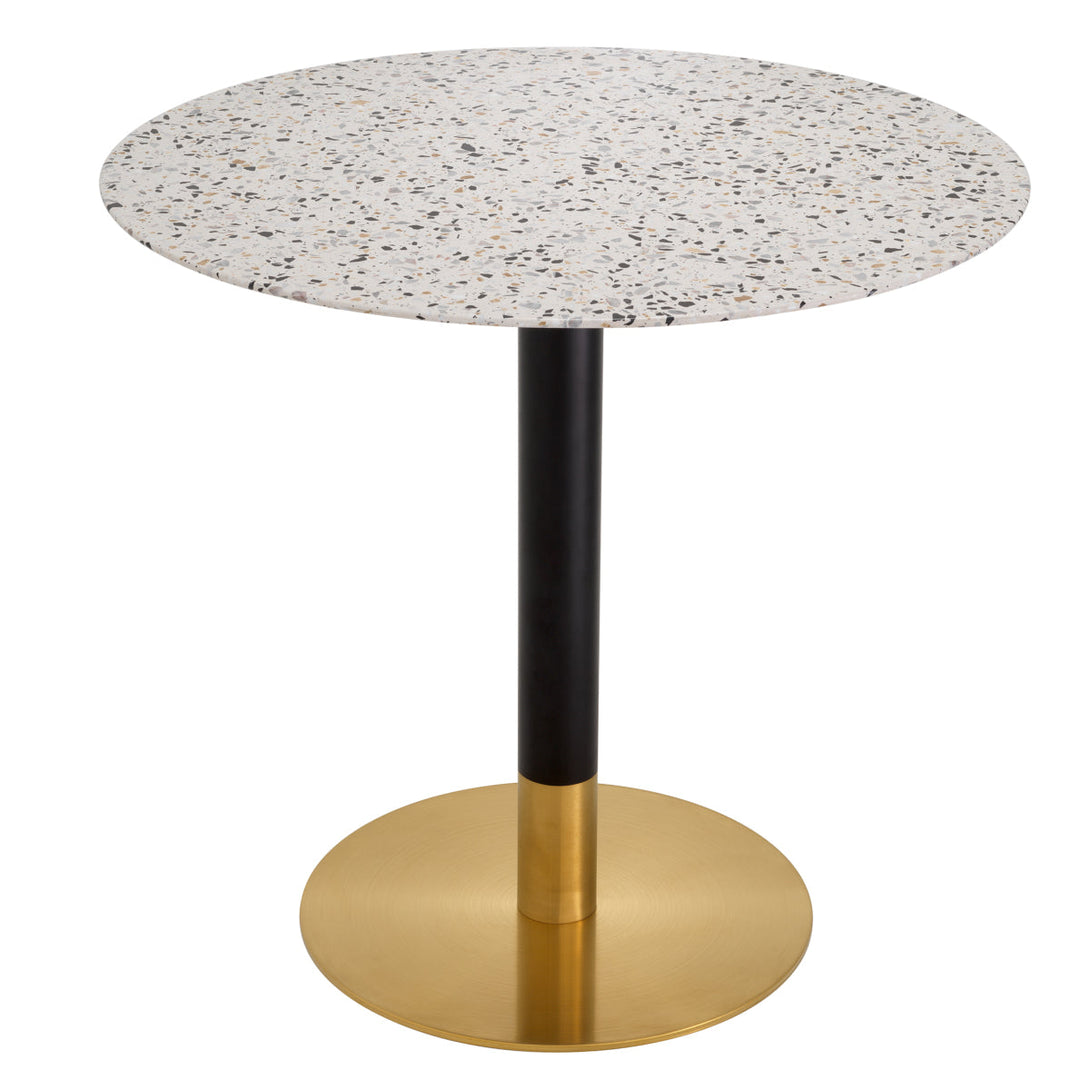 Dining Table Trevor Black Brushed Terrazzo Top Furniture Eichholtz