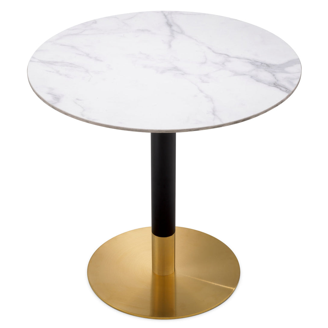 Dining Table Trevor Black Brushed Ceramic Marble Look Furniture Eichholtz