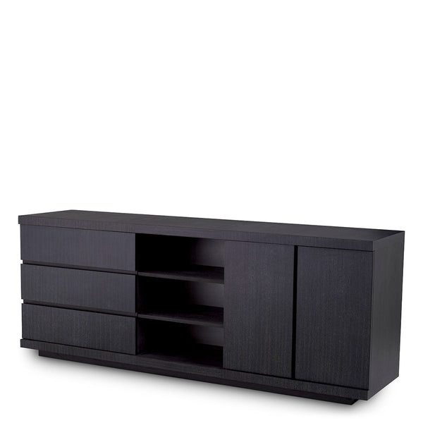 Dresser Crosby Charcoal Grey Oak Veneer Furniture Eichholtz