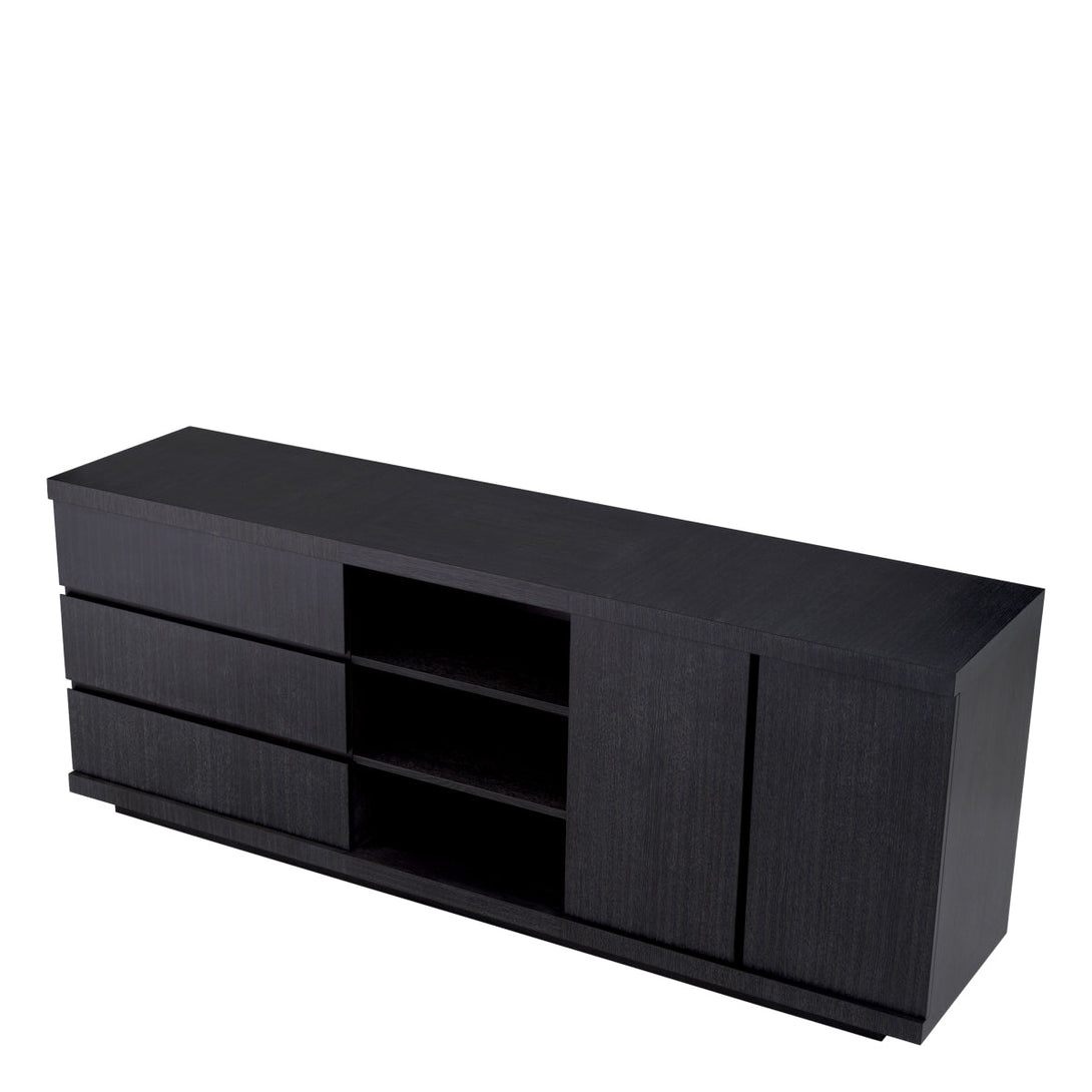 Dresser Crosby Charcoal Grey Oak Veneer Furniture Eichholtz