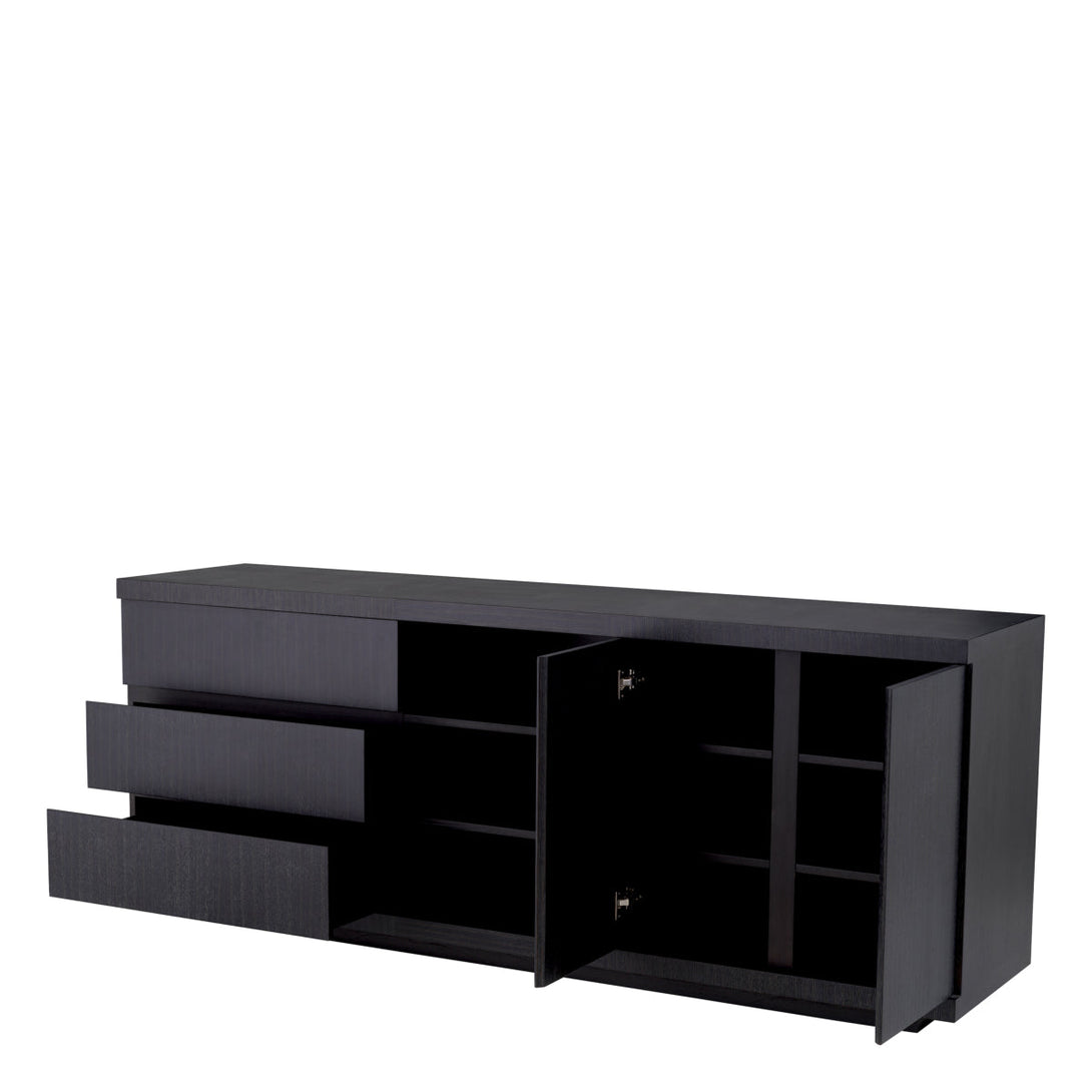 Dresser Crosby Charcoal Grey Oak Veneer Furniture Eichholtz