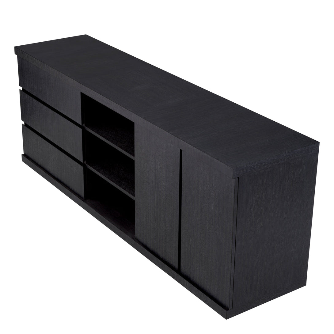 Dresser Crosby Charcoal Grey Oak Veneer Furniture Eichholtz