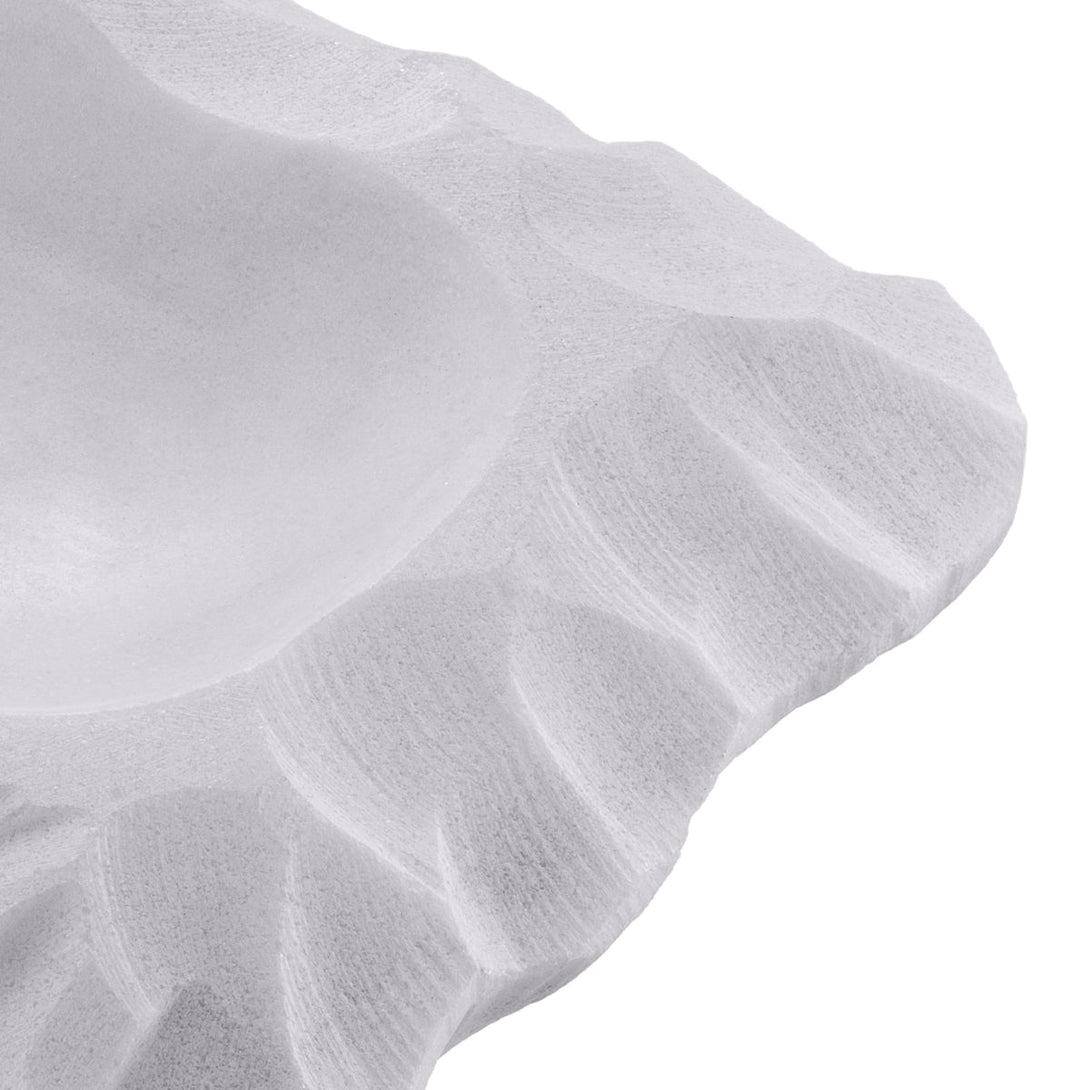 Tray Mauro Honed White Marble Accessories Eichholtz